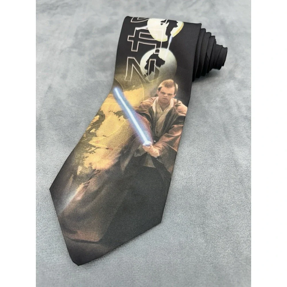 OBI WAN KENOBI Mens Neck Tie Star Wars Episode 1‎ Ralph Marlin Vintage 90s USA